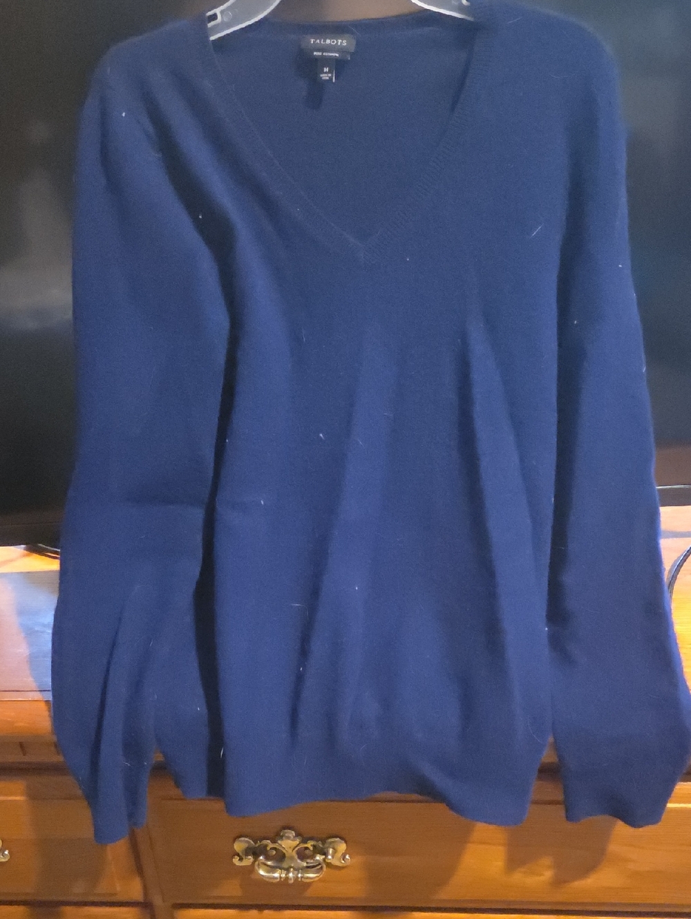 Talbots Men's Dark Navy V-Neck Sweater